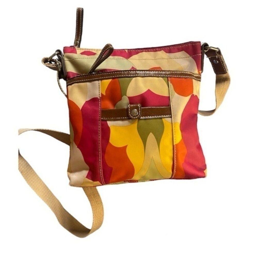 Nine West Crossbody Bag Floral Print 10”x10”x2.25” Vintage Y2K